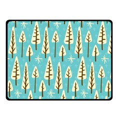 Vector-white-cartoon-trees-pattern Fleece Blanket (small) by nateshop