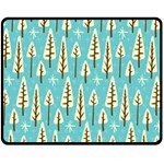 Vector-white-cartoon-trees-pattern Double Sided Fleece Blanket (Medium)  58.8 x47.4  Blanket Front