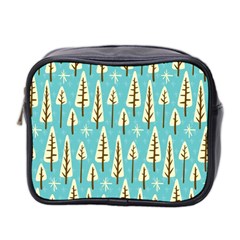 Vector-white-cartoon-trees-pattern Mini Toiletries Bag (two Sides) by nateshop