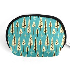 Vector-white-cartoon-trees-pattern Accessory Pouch (medium) by nateshop