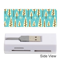 Vector-white-cartoon-trees-pattern Memory Card Reader (stick) by nateshop