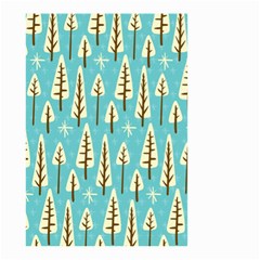 Vector-white-cartoon-trees-pattern Small Garden Flag (two Sides)