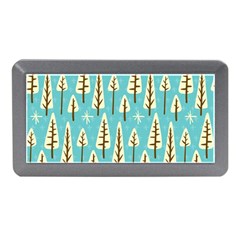 Vector-white-cartoon-trees-pattern Memory Card Reader (mini) by nateshop