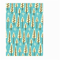 Vector-white-cartoon-trees-pattern Large Garden Flag (two Sides) by nateshop