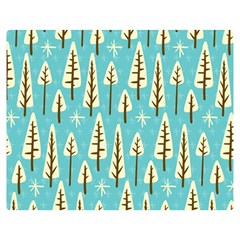 Vector-white-cartoon-trees-pattern Double Sided Flano Blanket (medium)  by nateshop