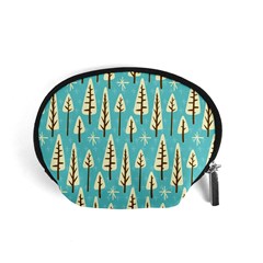 Vector-white-cartoon-trees-pattern Accessory Pouch (small) by nateshop