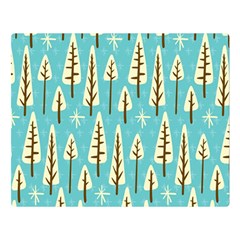 Vector-white-cartoon-trees-pattern Double Sided Flano Blanket (large)  by nateshop