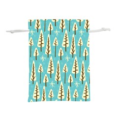 Vector-white-cartoon-trees-pattern Lightweight Drawstring Pouch (l) by nateshop