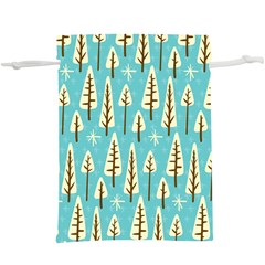 Vector-white-cartoon-trees-pattern  Lightweight Drawstring Pouch (xl) by nateshop