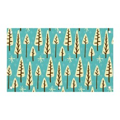 Vector-white-cartoon-trees-pattern Banner And Sign 5  X 3  by nateshop