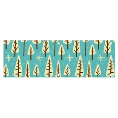 Vector-white-cartoon-trees-pattern Banner And Sign 6  X 2  by nateshop