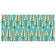 Vector-white-cartoon-trees-pattern Banner And Sign 8  X 4  by nateshop