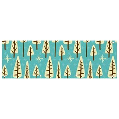 Vector-white-cartoon-trees-pattern Banner And Sign 9  X 3  by nateshop