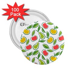 Fruit Fruits Food Illustration Background Pattern 2 25  Buttons (100 Pack)  by Ravend