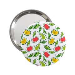 Fruit Fruits Food Illustration Background Pattern 2 25  Handbag Mirrors by Ravend