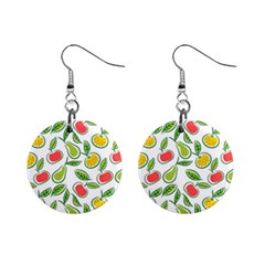 Fruit Fruits Food Illustration Background Pattern Mini Button Earrings by Ravend