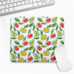 Fruit Fruits Food Illustration Background Pattern Large Mousepad by Ravend