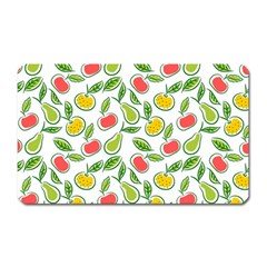 Fruit Fruits Food Illustration Background Pattern Magnet (rectangular)