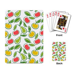 Fruit Fruits Food Illustration Background Pattern Playing Cards Single Design (rectangle) by Ravend