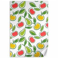 Fruit Fruits Food Illustration Background Pattern Canvas 12  X 18  by Ravend