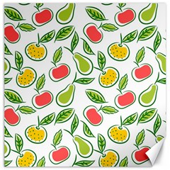 Fruit Fruits Food Illustration Background Pattern Canvas 16  X 16  by Ravend