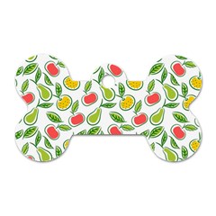 Fruit Fruits Food Illustration Background Pattern Dog Tag Bone (one Side) by Ravend