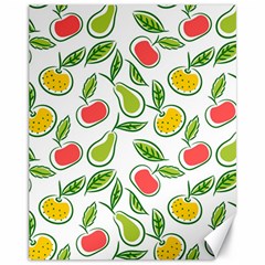 Fruit Fruits Food Illustration Background Pattern Canvas 11  X 14  by Ravend