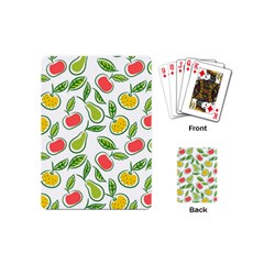 Fruit Fruits Food Illustration Background Pattern Playing Cards Single Design (mini) by Ravend