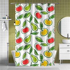 Fruit Fruits Food Illustration Background Pattern Shower Curtain 48  X 72  (small)  by Ravend