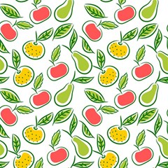 Fruit Fruits Food Illustration Background Pattern Play Mat (rectangle)