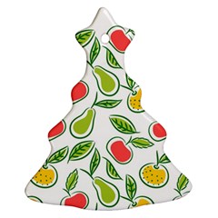 Fruit Fruits Food Illustration Background Pattern Ornament (christmas Tree)  by Ravend