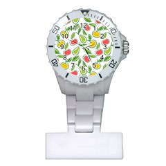 Fruit Fruits Food Illustration Background Pattern Plastic Nurses Watch by Ravend