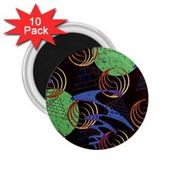 Pyramid Sphere Colorful Background 2 25  Magnets (10 Pack)  by Ravend