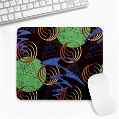 Pyramid Sphere Colorful Background Large Mousepad by Ravend