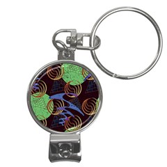 Pyramid Sphere Colorful Background Nail Clippers Key Chain by Ravend