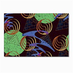 Pyramid Sphere Colorful Background Postcard 4 x 6  (pkg Of 10) by Ravend