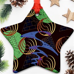 Pyramid Sphere Colorful Background Star Ornament (two Sides) by Ravend