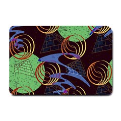 Pyramid Sphere Colorful Background Small Doormat by Ravend