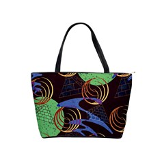 Pyramid Sphere Colorful Background Classic Shoulder Handbag by Ravend