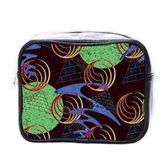 Pyramid Sphere Colorful Background Mini Toiletries Bag (one Side) by Ravend