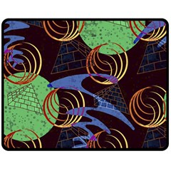 Pyramid Sphere Colorful Background Fleece Blanket (medium)  by Ravend