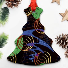 Pyramid Sphere Colorful Background Christmas Tree Ornament (two Sides) by Ravend