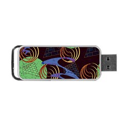 Pyramid Sphere Colorful Background Portable Usb Flash (one Side) by Ravend