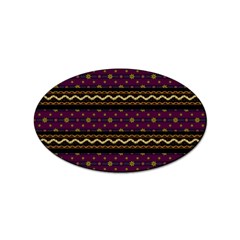 Background Flower Abstract Pattern Sticker Oval (10 Pack)