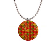 Illustration Background Abstract Pattern Shape Star 1  Button Necklace by Ravend