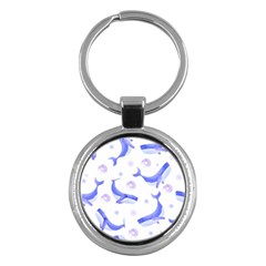 Whale Fish Sea Pattern Mammal Ocean Key Chain (round) by Ravend