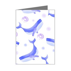 Whale Fish Sea Pattern Mammal Ocean Mini Greeting Card