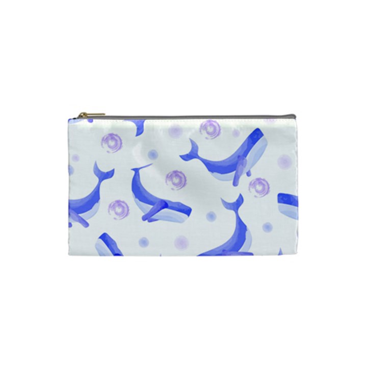 Whale Fish Sea Pattern Mammal Ocean Cosmetic Bag (Small)