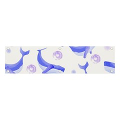 Whale Fish Sea Pattern Mammal Ocean Banner And Sign 4  X 1 