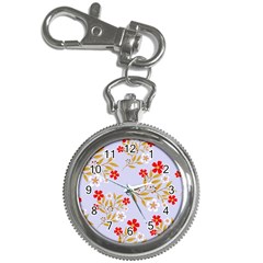 Nature Illustration Pattern Flower Floral Key Chain Watches by Ravend